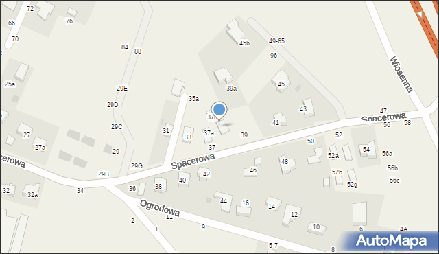 Kryniczno, Spacerowa, 37d, mapa Kryniczno