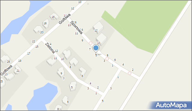 Kryniczno, Sportowa, 5, mapa Kryniczno