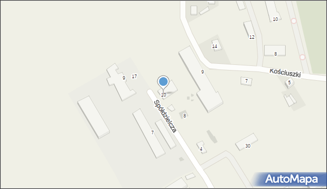 Krzczonów, Spółdzielcza, 10, mapa Krzczonów