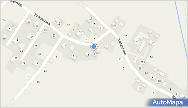 Krzeczów, Spacerowa, 3, mapa Krzeczów