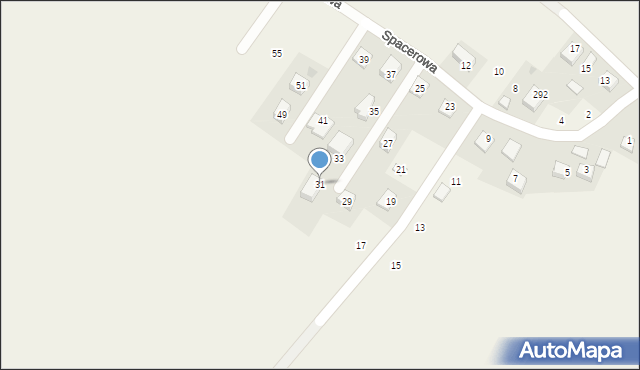 Krzeczów, Spacerowa, 31, mapa Krzeczów