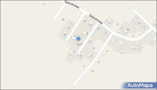 Krzeczów, Spacerowa, 33, mapa Krzeczów
