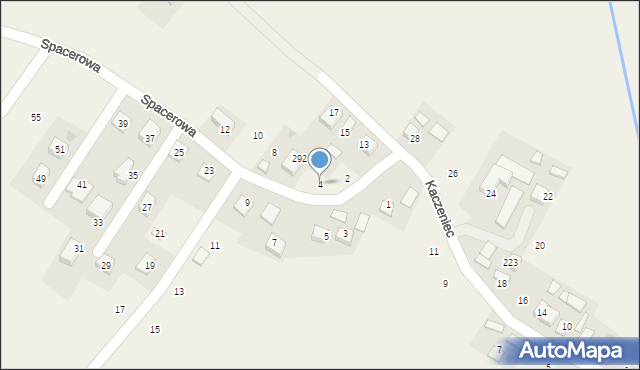 Krzeczów, Spacerowa, 4, mapa Krzeczów
