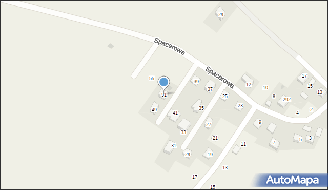 Krzeczów, Spacerowa, 51, mapa Krzeczów