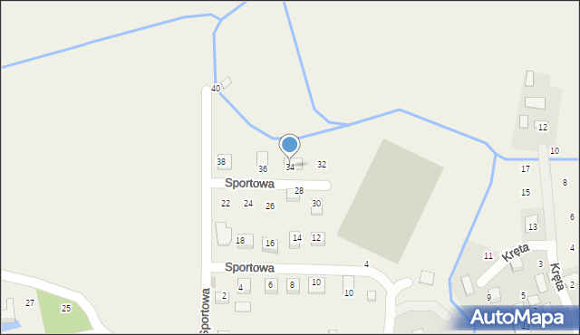 Krzeczów, Sportowa, 34, mapa Krzeczów