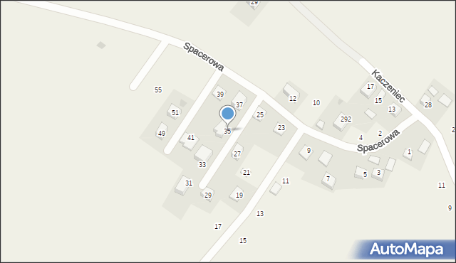 Krzeczów, Spacerowa, 35, mapa Krzeczów