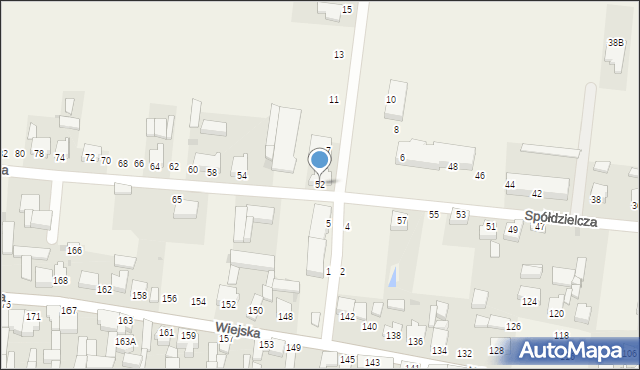 Krzemieniewo, Spółdzielcza, 52, mapa Krzemieniewo