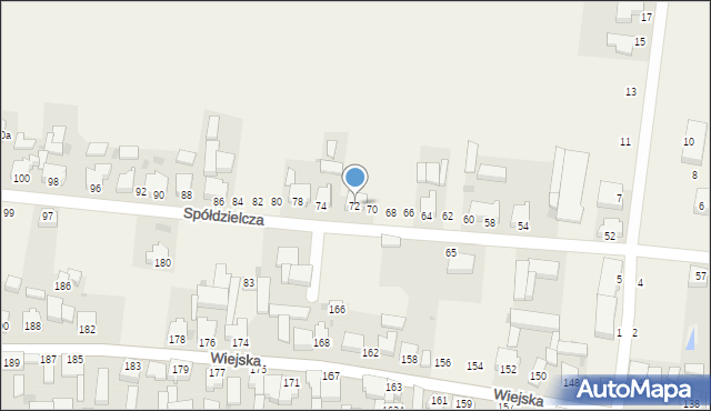 Krzemieniewo, Spółdzielcza, 72, mapa Krzemieniewo