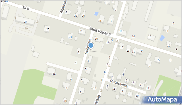 Ksawerów, Spokojna, 1a, mapa Ksawerów