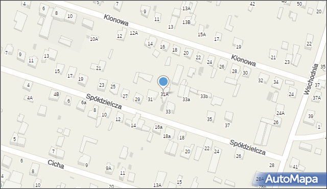 Ksawerów, Spółdzielcza, 31A, mapa Ksawerów