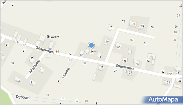 Kuropatnik, Spacerowa, 80, mapa Kuropatnik