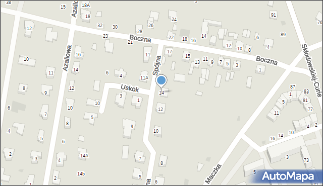 Kutno, Spójna, 14, mapa Kutno