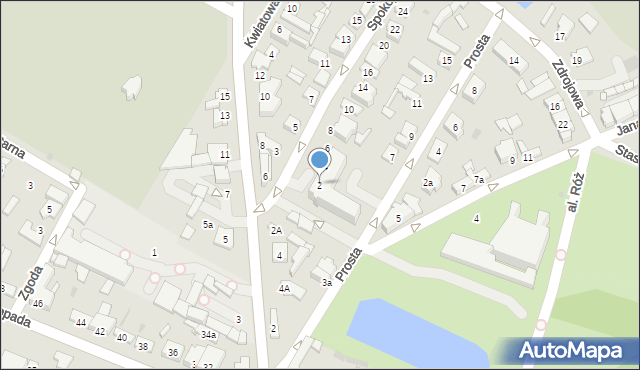 Kutno, Spokojna, 2, mapa Kutno