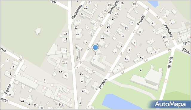 Kutno, Spokojna, 4, mapa Kutno