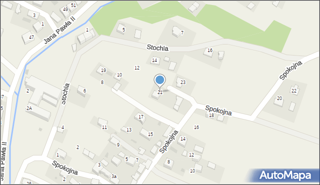 Kwaczała, Spokojna, 21, mapa Kwaczała