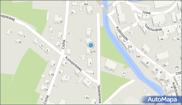 Lądek-Zdrój, Spacerowa, 4, mapa Lądek-Zdrój