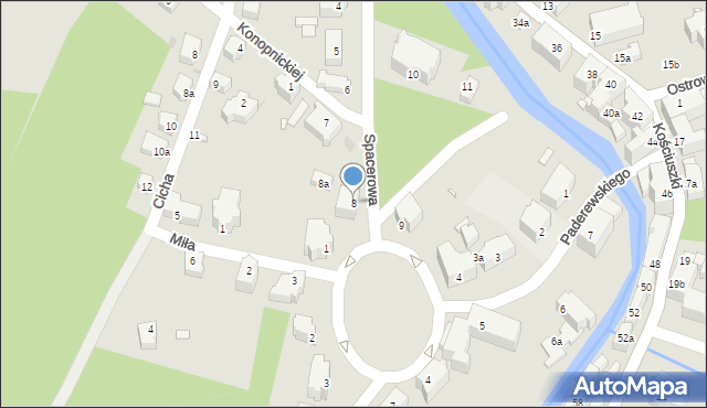 Lądek-Zdrój, Spacerowa, 8, mapa Lądek-Zdrój