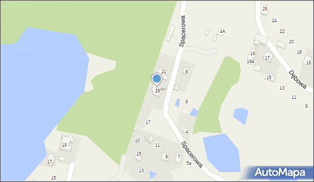 Ładzyń, Spacerowa, 19, mapa Ładzyń