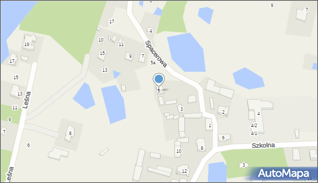 Ładzyń, Spacerowa, 5, mapa Ładzyń