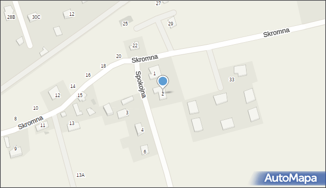 Łagodzin, Spokojna, 2, mapa Łagodzin