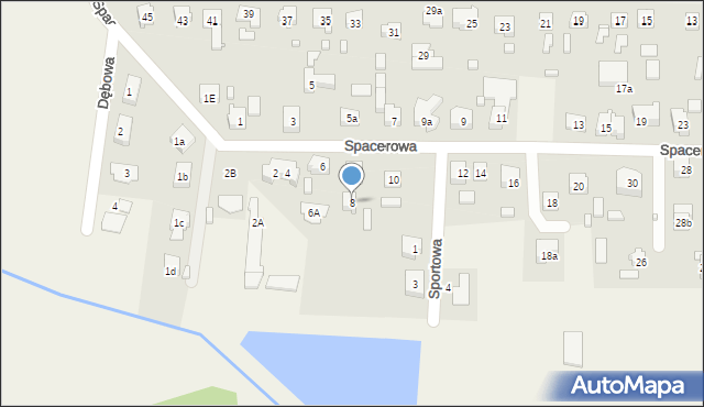 Łagów, Spacerowa, 8, mapa Łagów