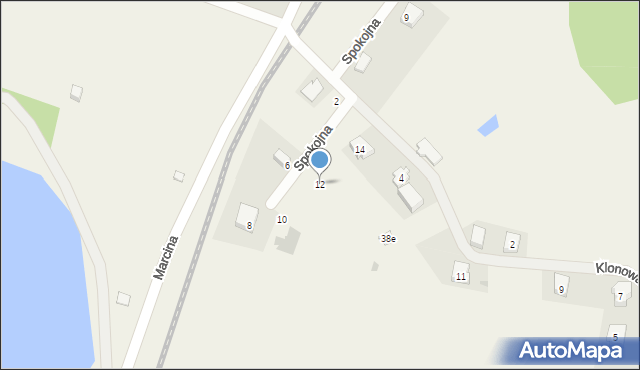 Łapalice, Spokojna, 12, mapa Łapalice