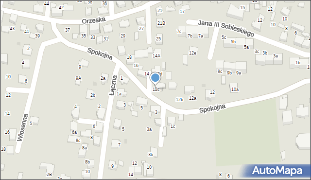 Łaziska Górne, Spokojna, 12c, mapa Łaziska Górne