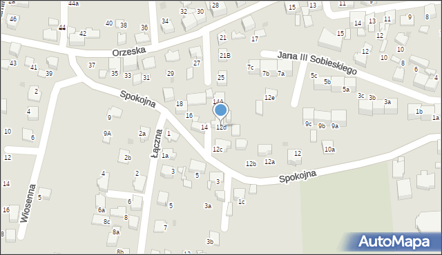 Łaziska Górne, Spokojna, 12d, mapa Łaziska Górne