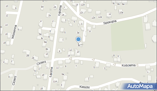 Łaziska Górne, Spokojna, 3b, mapa Łaziska Górne