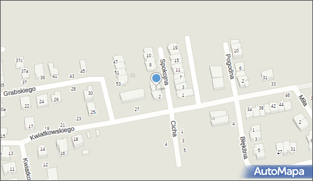 Łeba, Spokojna, 4, mapa Łeba