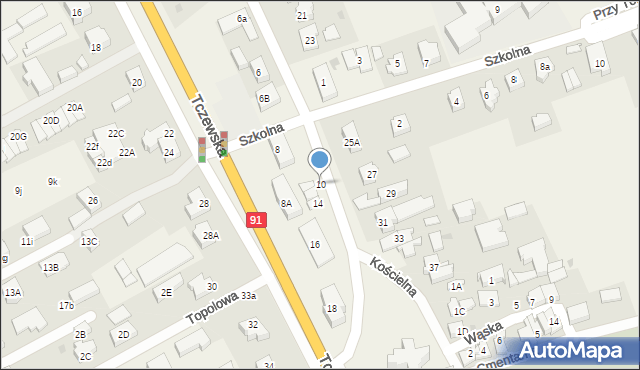 Łęgowo, Spacerowa, 10, mapa Łęgowo