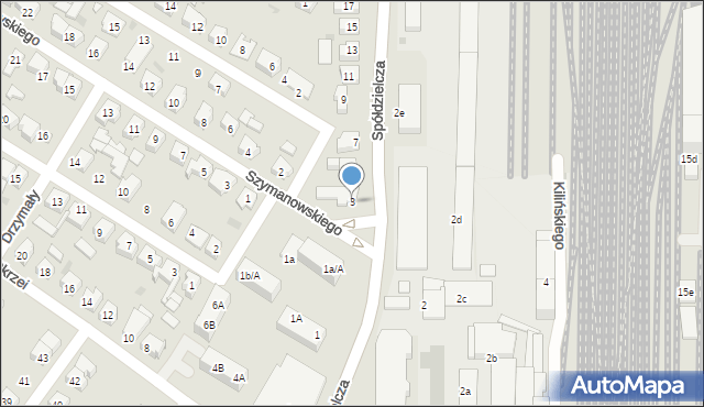 Leszno, Spółdzielcza, 3, mapa Leszno