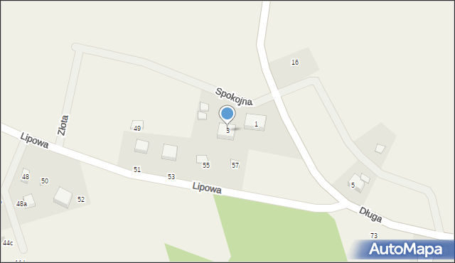 Lewinko, Spokojna, 3, mapa Lewinko