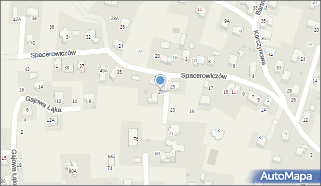 Libertów, Spacerowiczów, 27, mapa Libertów