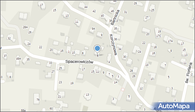 Libertów, Spacerowiczów, 6, mapa Libertów