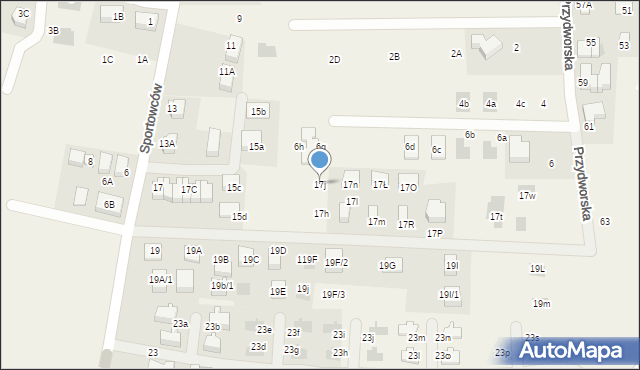 Libertów, Sportowców, 17j, mapa Libertów
