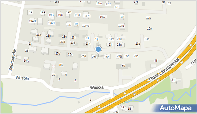 Libertów, Sportowców, 25m, mapa Libertów