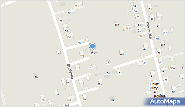Libiąż, Spokojna, 46a, mapa Libiąż