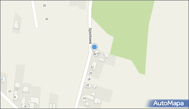 Ligota Książęca, Sportowa, 24, mapa Ligota Książęca