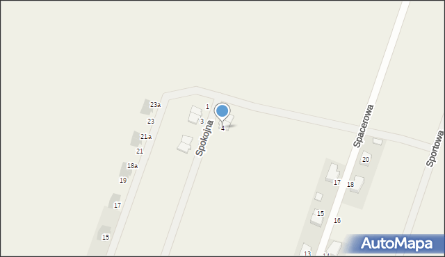 Lipno, Spokojna, 4, mapa Lipno