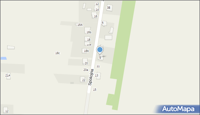 Lipówki, Spokojna, 9, mapa Lipówki