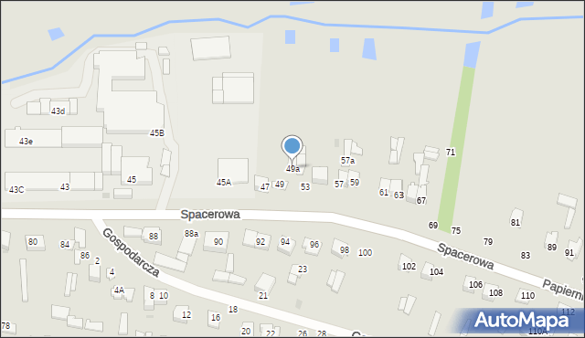 Lipsko, Spacerowa, 49a, mapa Lipsko