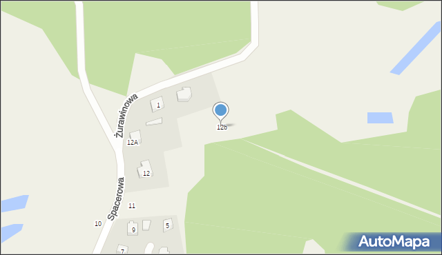 Lipusz, Spacerowa, 12b, mapa Lipusz