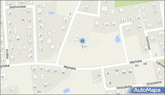 Lipusz, Spacerowa, 3, mapa Lipusz