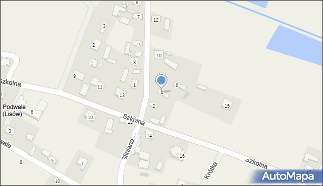 Lisów, Spacerowa, 4, mapa Lisów