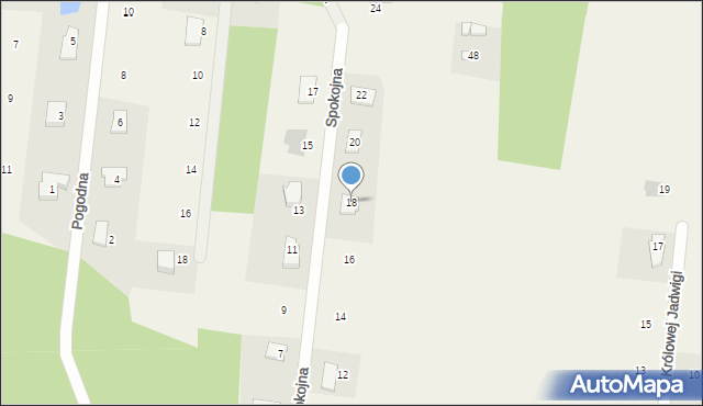 Liszyno, Spokojna, 18, mapa Liszyno