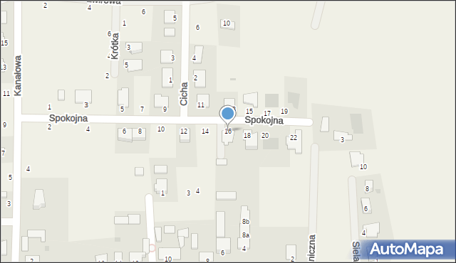 Łochowice, Spokojna, 16, mapa Łochowice