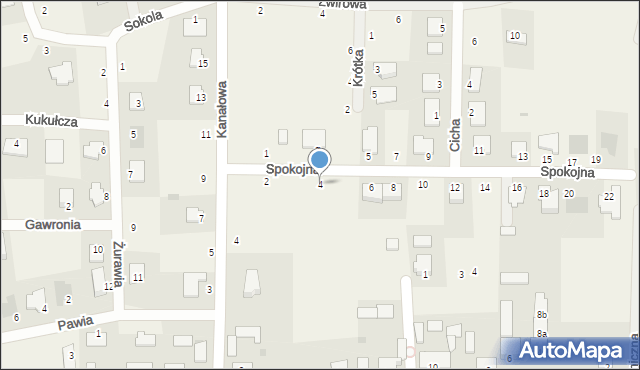Łochowice, Spokojna, 4, mapa Łochowice