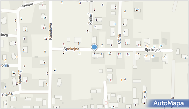 Łochowice, Spokojna, 6, mapa Łochowice