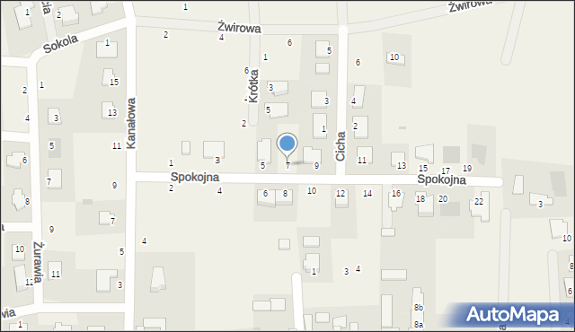 Łochowice, Spokojna, 7, mapa Łochowice